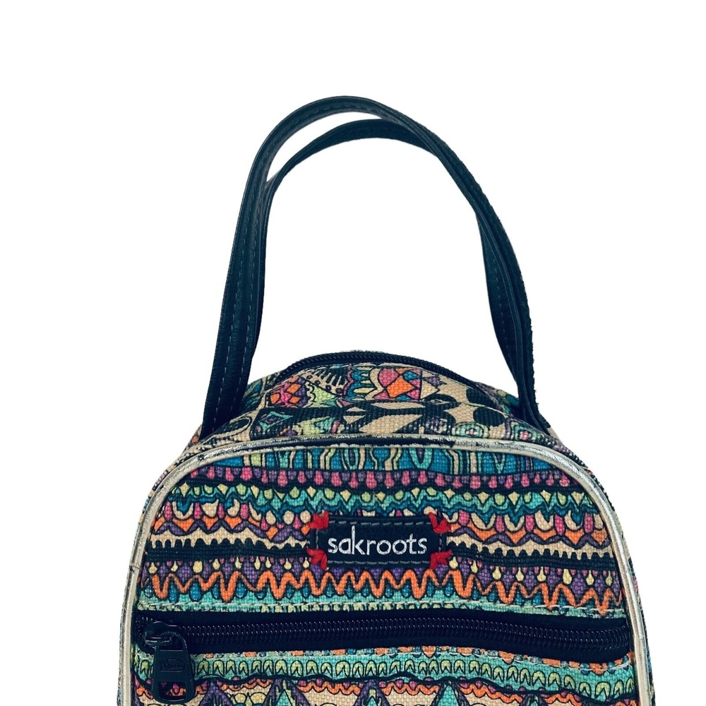 SAKROOTS Insulated LUNCH BAG Tote-PEACE Collection 9x7 7/8 - Picture 2 of 6